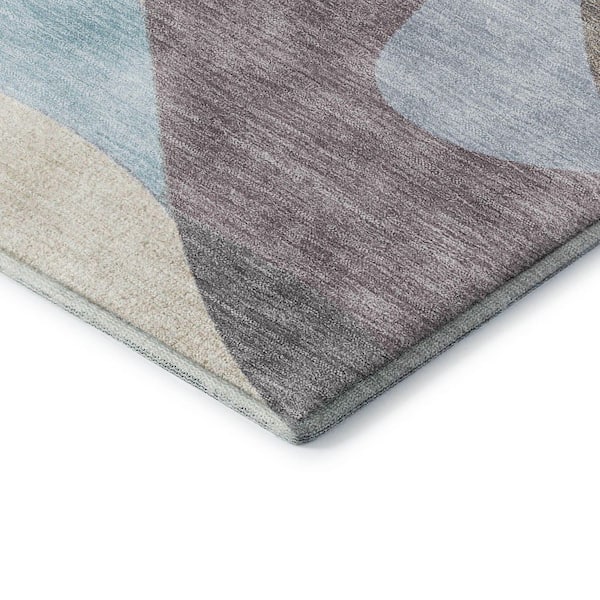 Mayfield Premium Machine Washable Abstract AMF2186 Taupe 10 ft. x 14 ft. Area Rug