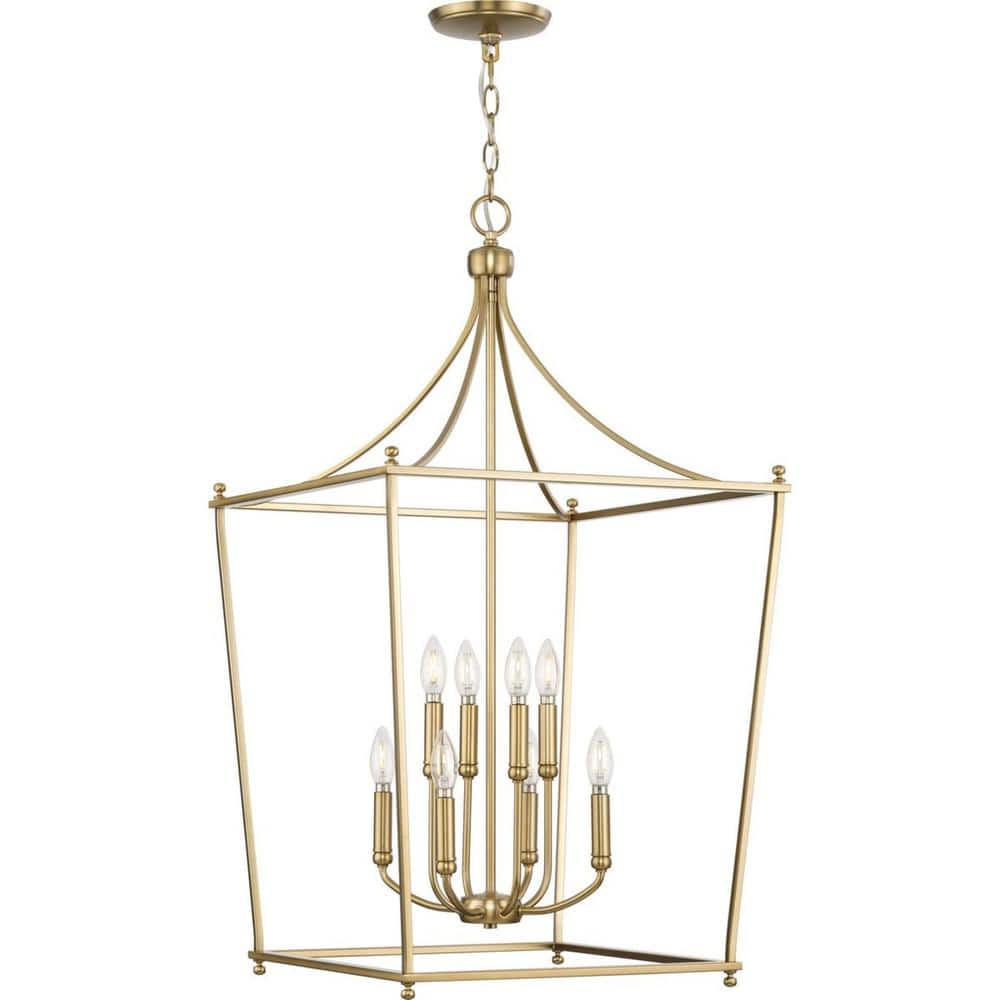 Parkhurst Brushed Bronze 8-Light Foyer Pendant with Airy Frame