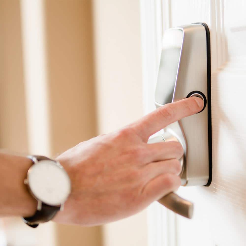 Satin Nickel Wi-Fi Smart Door Lock with Biometric Fingerprint