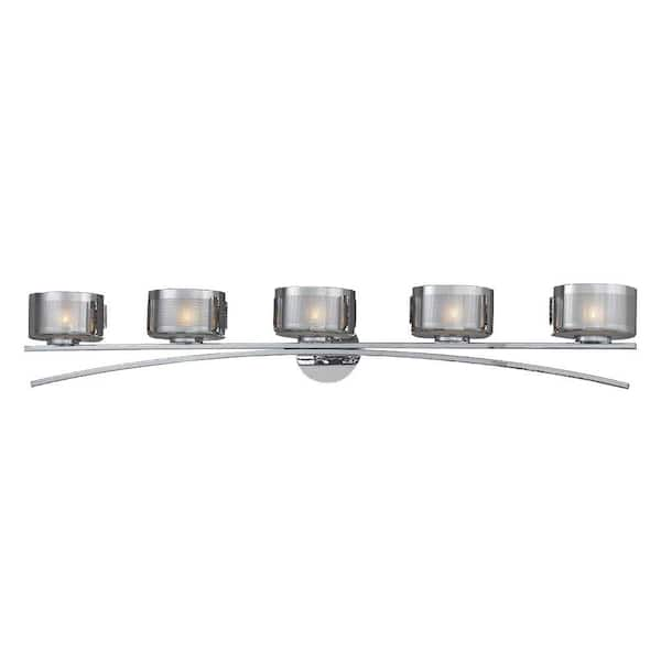 Lumenno International Itala 5-Light Chrome Bath Vanity Light