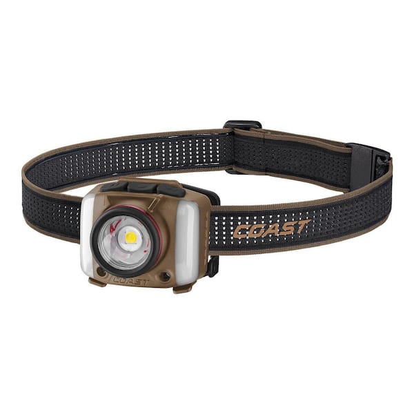FL97R 1250 Lumens Voice Activated Rechargeable Headlamp Flashlight, DESERT