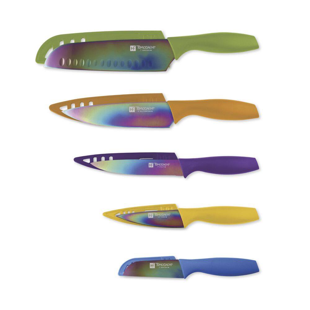 Hampton Forge Hampton Forge Tomodachi Titanium - 10 Piece Knife Set with 5 Matching Blade Guards