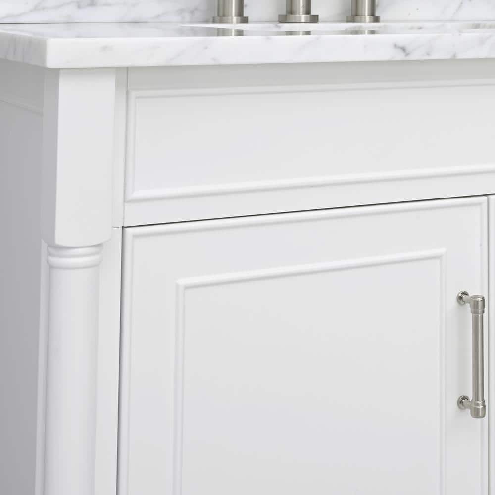 Selene 37'' Elegant White Single Freestanding Bathroom Vanity