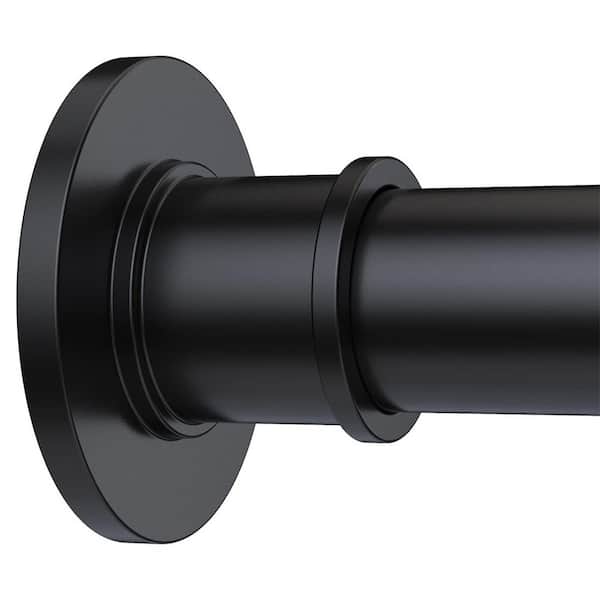 Cubilan 72 in. Tension Mounted Stainless Steel Adjustable Heavy Duty Spring Tub Shower Curtain Rod, Matte Black