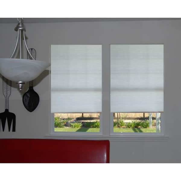 Redi Shade Trim-at-Home Easy Lift White 9/16 in. Cordless Light Filtering Cellular Shade - 48 in. W x 64 in. L