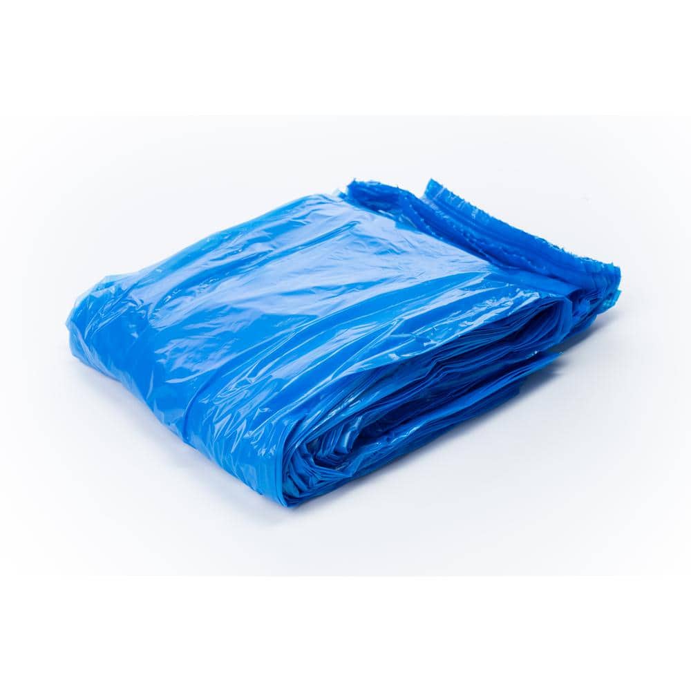 Aluf Plastics 55 Gallon Blue Trash Bags for Rubbermaid Brute - Pack of 100 - Garbage or Recycling Bags 55 by 38 1.2
