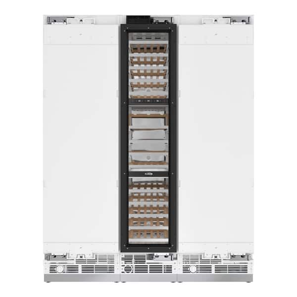 Reserve Panel-Ready 24 in. 12.4 cu. ft. Refrigerator with 18 in. 68-Bottle Wine Cooler and a 24 in. 12.5 cu. ft. Freezer