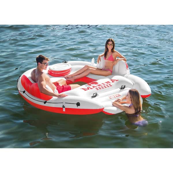 Details about   Intex Marina Breeze Island Lake Raft with Built-In Cooler 2 Person Tube Float 