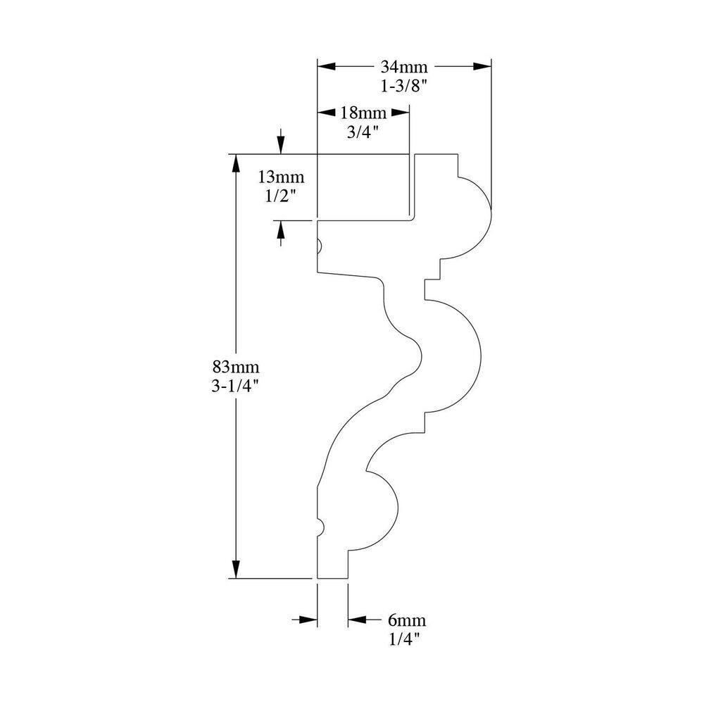 Primed White Polyurethane Crown Moulding Set