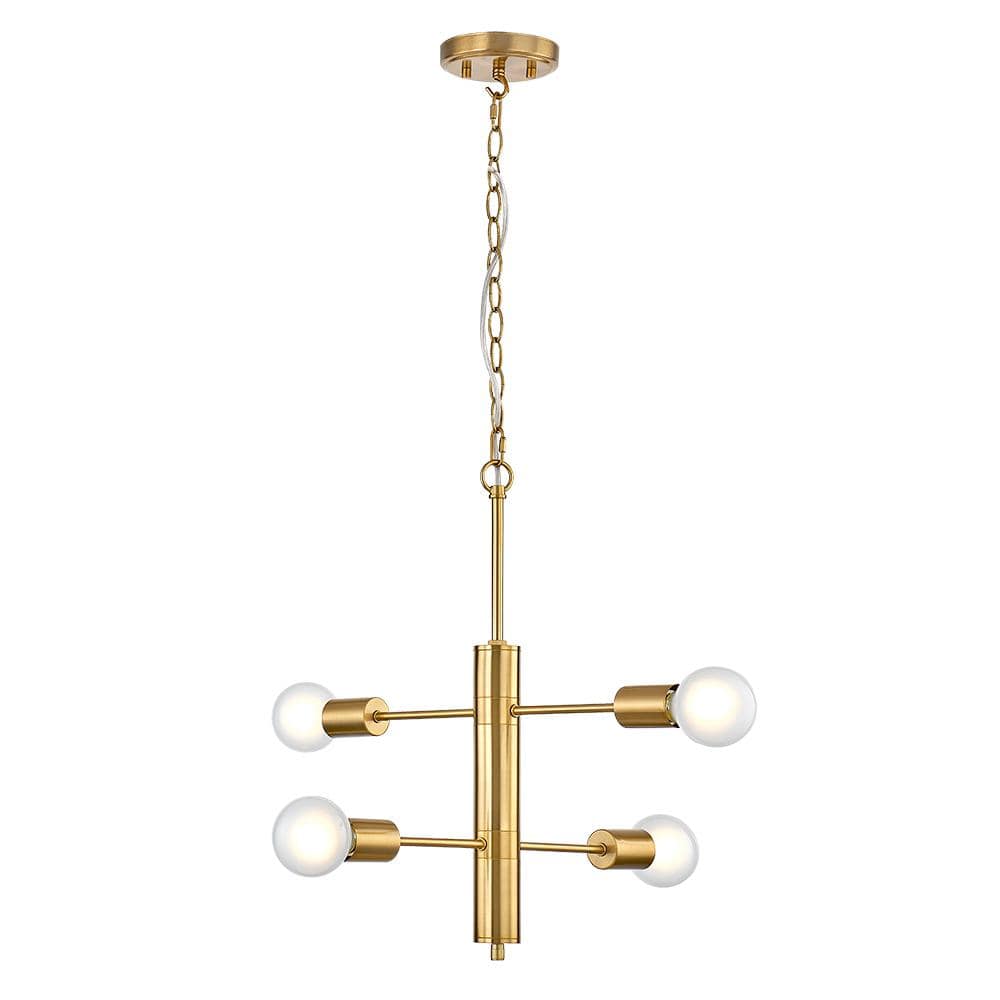 Home Decorators Collection Drackert 4LT Chandelier warm Aged Brass finish HD1869AGBCV The