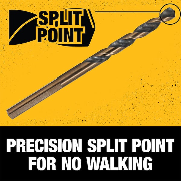 1/8 in. Black and Gold Split Point Drill Bit (2-Pack)