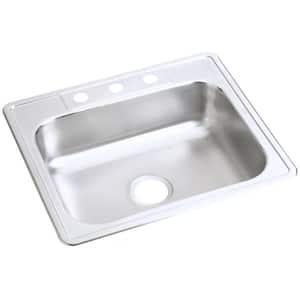 Dayton Drop-in Stainless Steel 25 in. 4-Hole Single Bowl Kitchen Sink