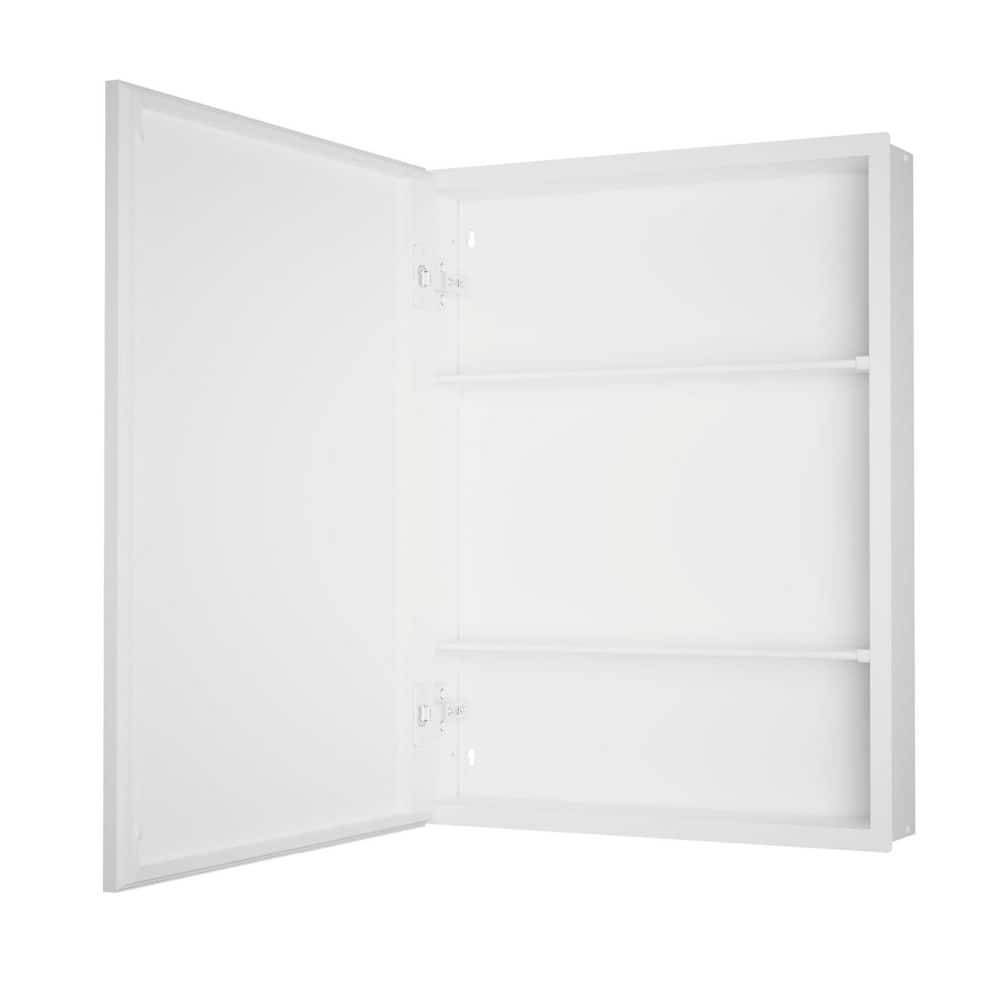 20 in. W x 26 in. H Rectangular Aluminum Medicine Cabinet with Mirror in White price history on PriceWatchPro