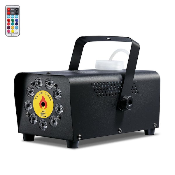 Fog Machine 450-Watt 500ml-Gallon w/ 9 LED 12 Color Lights and Wireless Remote Control for Indoor Outdoor Stage Wedding