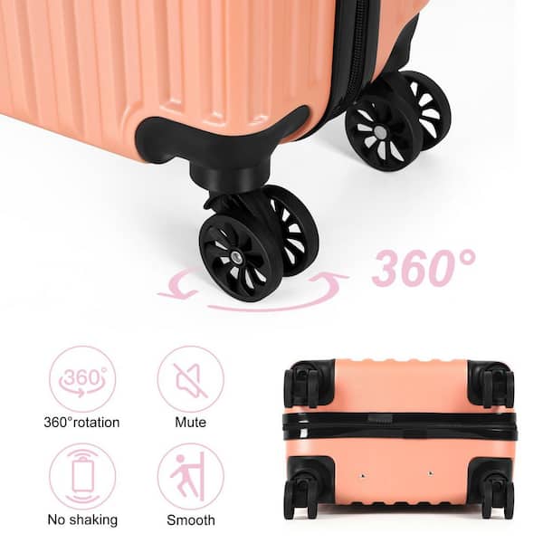 HIKOLAYAE 2-Piece Carry On Luggage Set Hard Side Lightweight