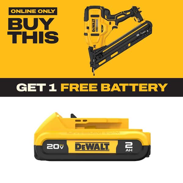 20V MAX XR Lithium-Ion Cordless 15-Gauge Angled Finish Nailer (Tool Only)