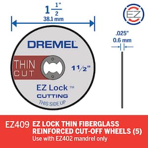 EZ Lock 1-1/2 in. Rotary Tool Thin Metal Cut Off Wheel (5-Pack)