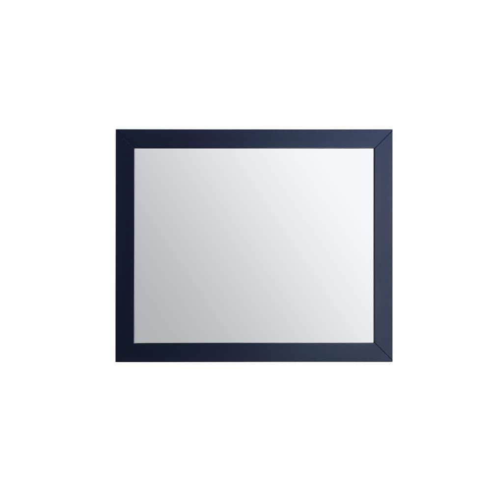 Eviva Acclaim 36 in. W x 30 in. H Rectangular Framed Wall Bathroom Vanity Mirror in Blue EVMR69
