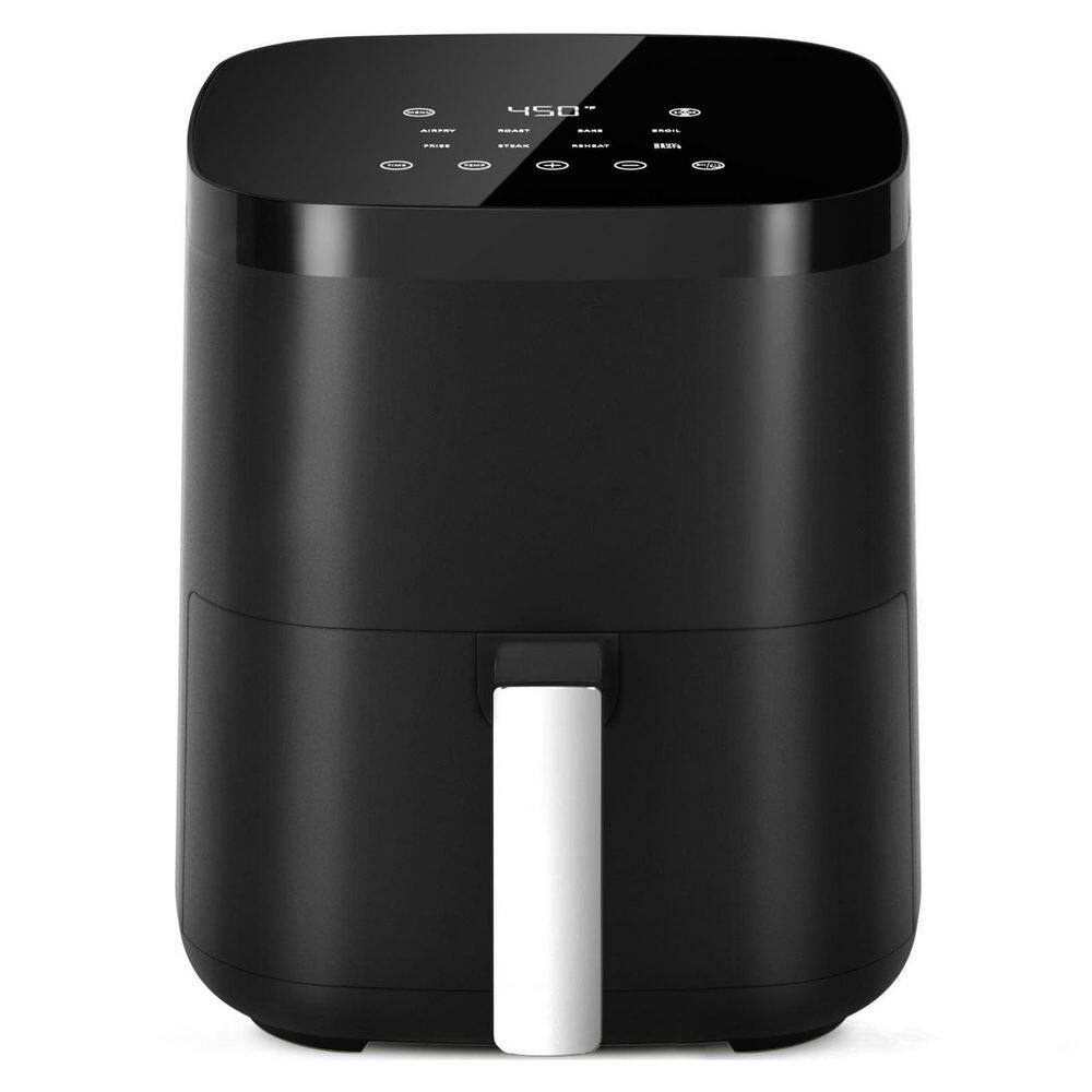 Lynzavix 4 Qt. Black Compact Air Fryer with Flavor-Lock Tech
