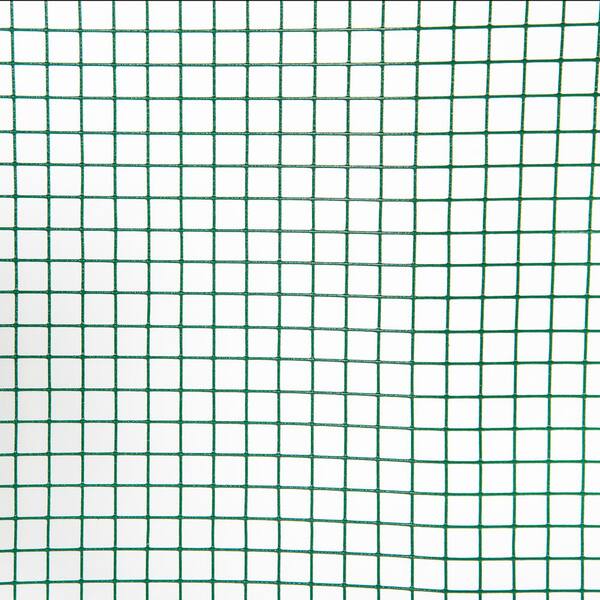 Fencer Wire 1/2 in. x 2 ft. x 8 ft. 19 Gauge Hardware Cloth, Green Vinyl Coated Welded Fence Mesh for Home and Garden