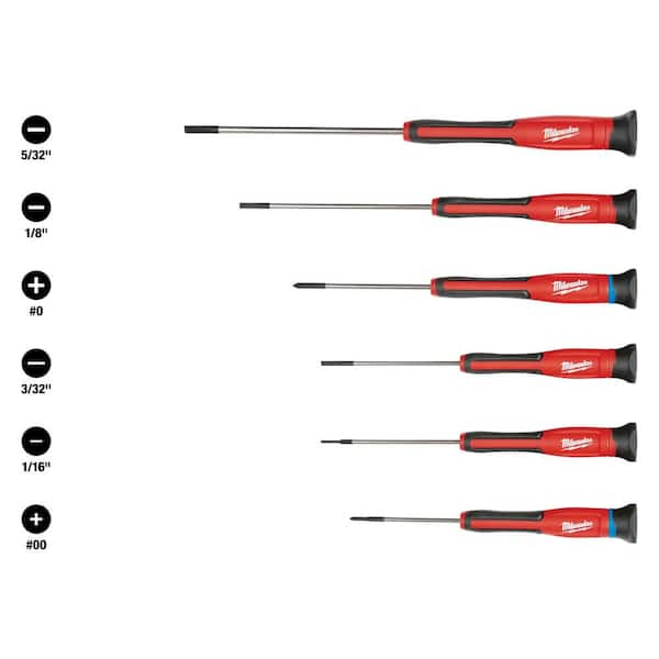 Milwaukee Precision Phillips Screwdriver Set (6-Piece)