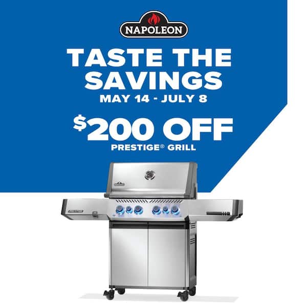 Prestige 500 4-Burner Propane Gas Grill with Infrared Side and Rear Burner in Stainless Steel
