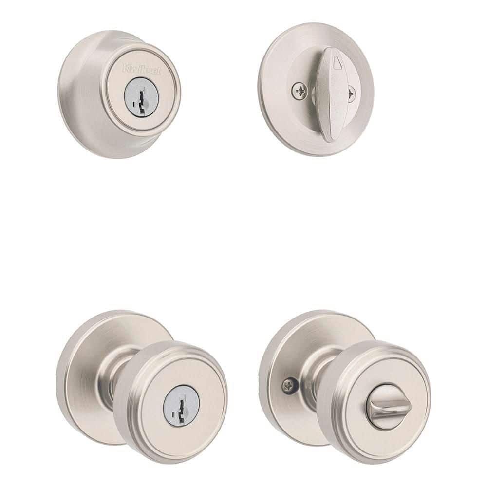 Maven Satin Nickel Keyed Entry Round Doorknob Project Pack featuring SmartKey Security price history on PriceWatchPro