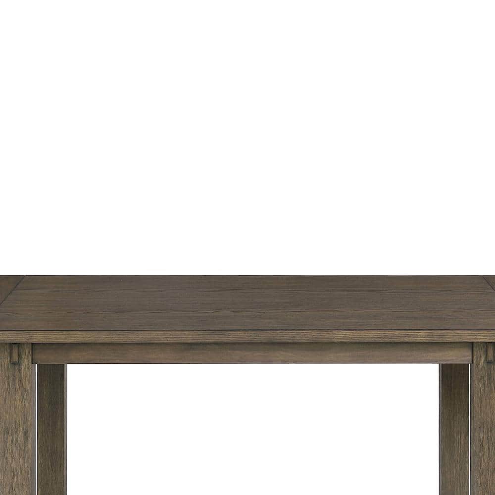 Elegant Transitional Dark Oak Extendable Dining Table
