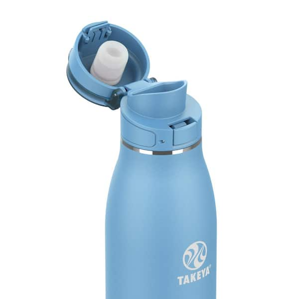 Takeya Traveler 25oz Bluestone Insulated Stainless Steel Travel Mug  Flip-LockLid