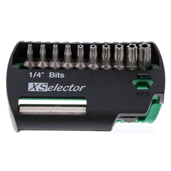 Security Torx XSelector and Magnetic Bit Holder Set-T7s-T40s (11-Piece)