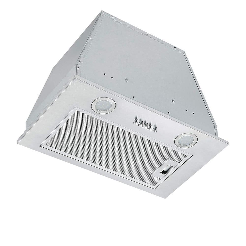 30 in. 600 CFM Convertible Ducted to Ductless Insert Range Hood in Stainless Steel with 3-Speed and LED Lights