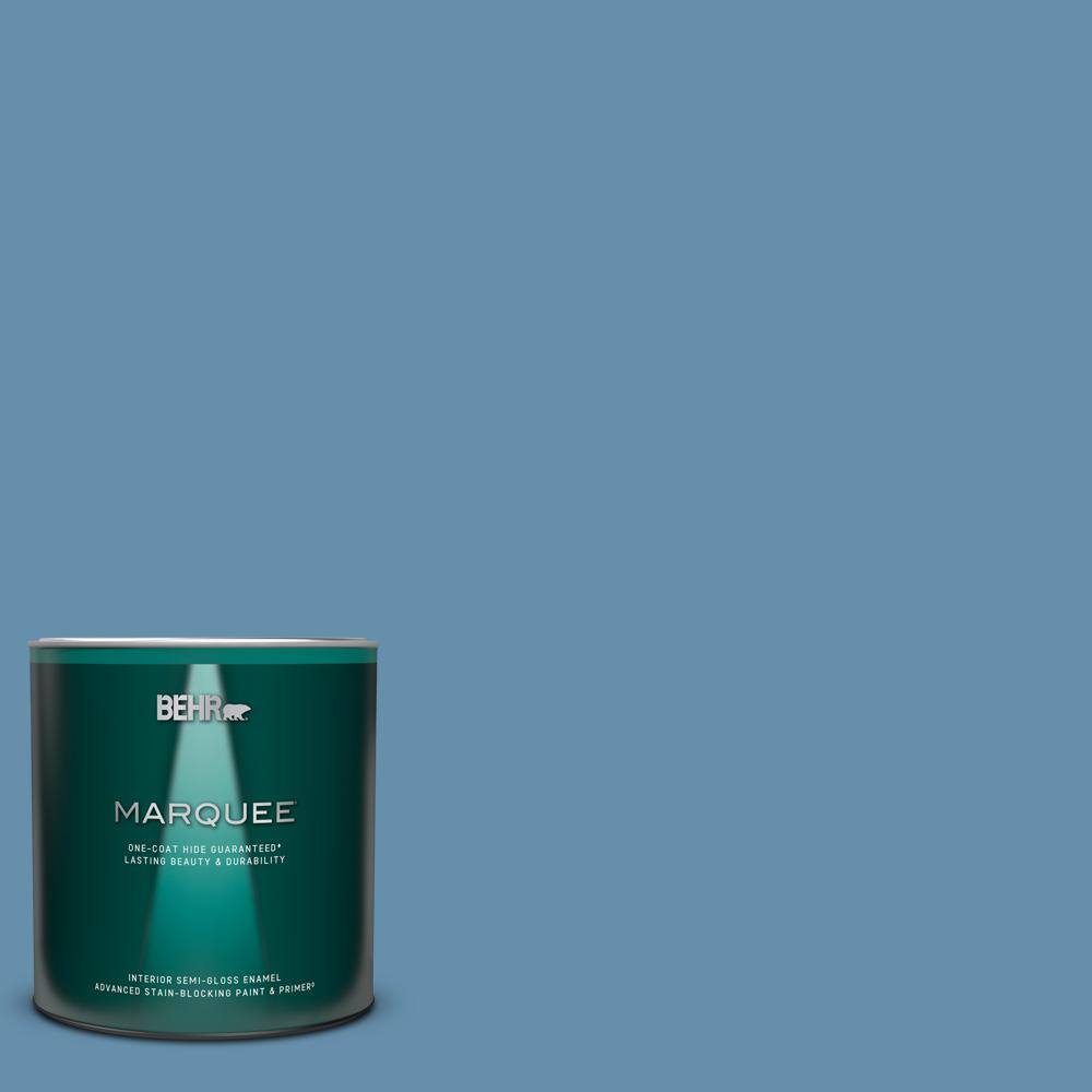 1 qt. #S500-5 Treasure Map One-Coat Hide Semi-Gloss Enamel Interior Paint & Primer