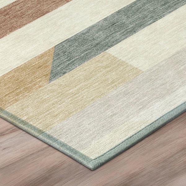Chantille Machine Washable Indoor/Outdoor Abstract ACN3113 Cream 3 ft. x 4 ft. Area Rug