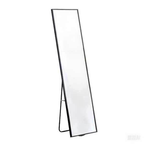 16.5 in. W x 60 in. H Aluminum Alloy Metal Frame Wall-Mounted Full-Length Mirror for Porch, Bathroom Vanity Mirror, Gold