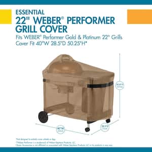 Duck Covers Essential Weber Performer 38.5 in. L x 28 in. W x 25 in. H BBQ Grill Cover