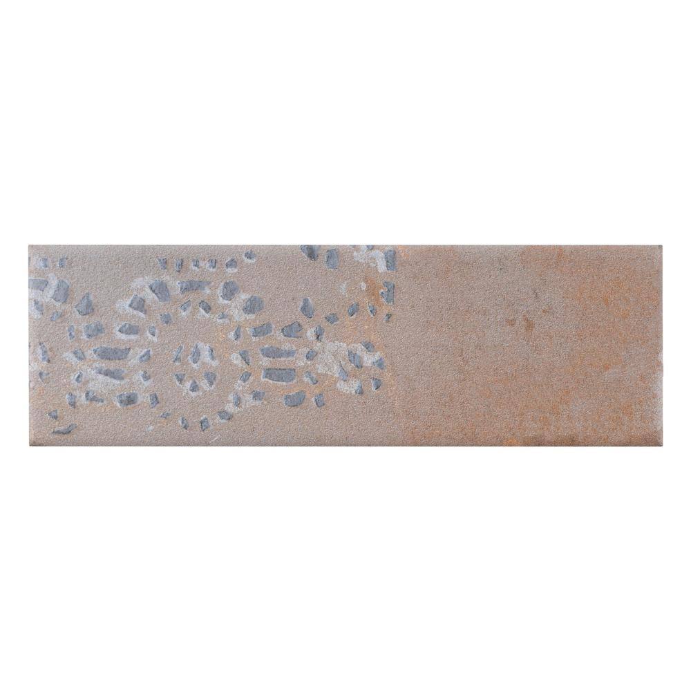 Mud Brown and Yellow Matte Porcelain Subway Tile