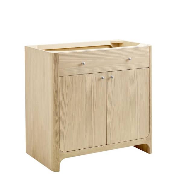Gracyn 35.75 in. W x 21.38 in. D x 34.75 in. H Single Bath Vanity Cabinet Without Top in Coastal Driftwood