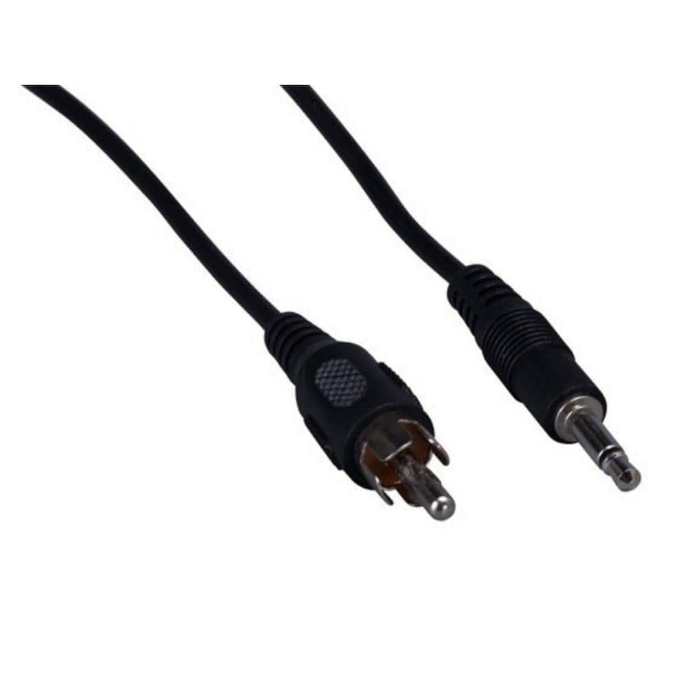 SANOXY 12 ft. 3.5 mm Mono Male to RCA Male Audio Cable CBL-LDR-SR102-1112 -  The Home Depot