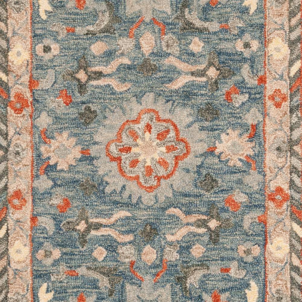 Aspen Blue Wool Hand-Tufted Runner Rug