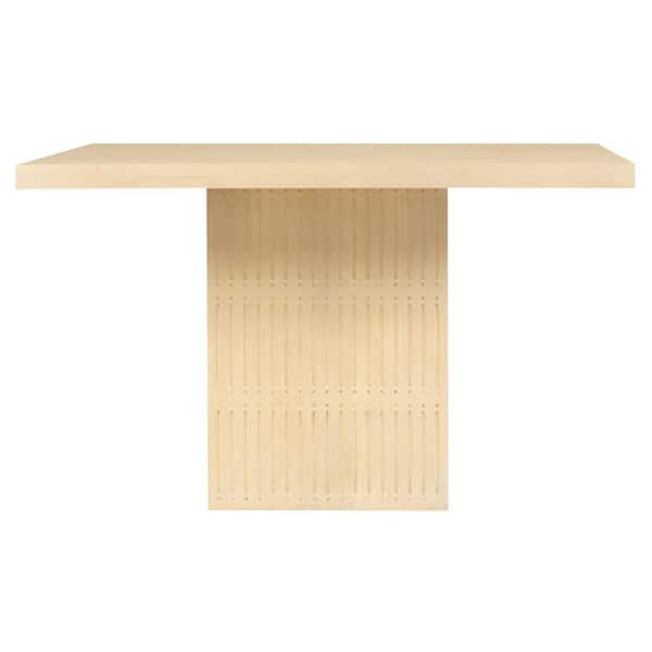 Natural Wood 48.00 in. Pedestal Base Dining Table Seats 8