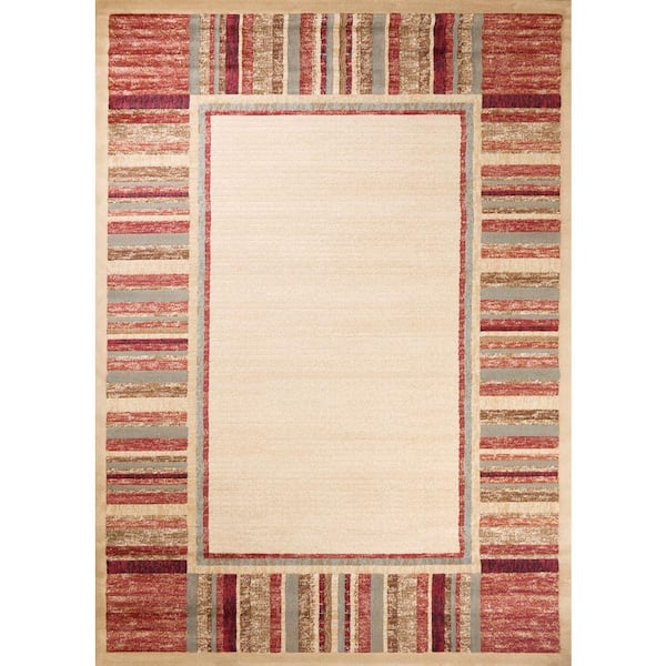 Soho Border Ivory 5 ft. x 7 ft. Area Rug