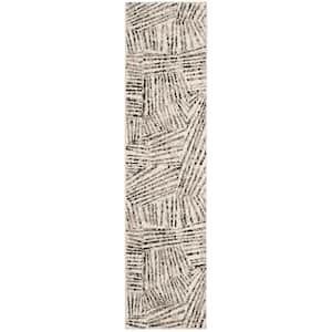 Skyler Gray/Ivory 2 ft. x 8 ft. Striped Runner Rug