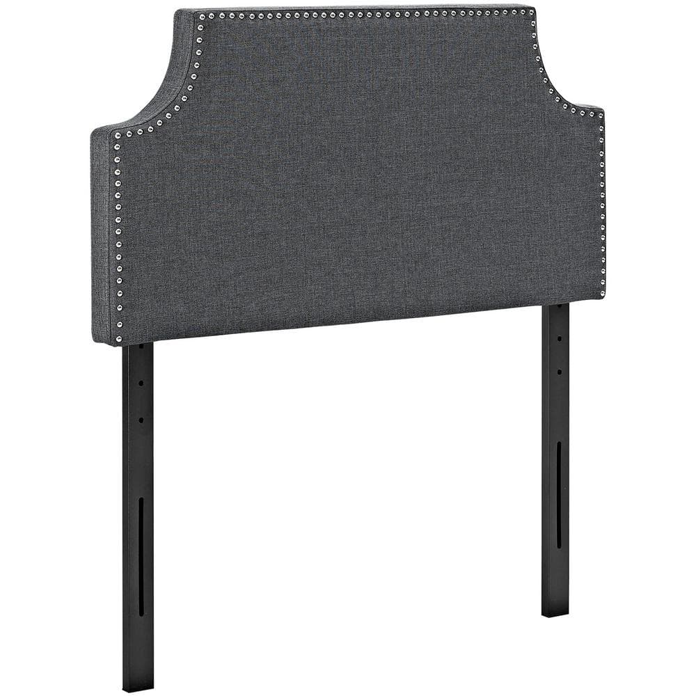 MODWAY Laura Gray Twin Upholstered Fabric Headboard MOD5390GRY The