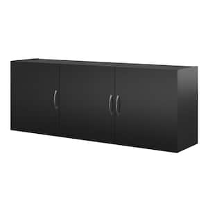 Lonn 54 in. x 20.3 in. x 12.44 in Wall Cabinet in Black 1 Piece