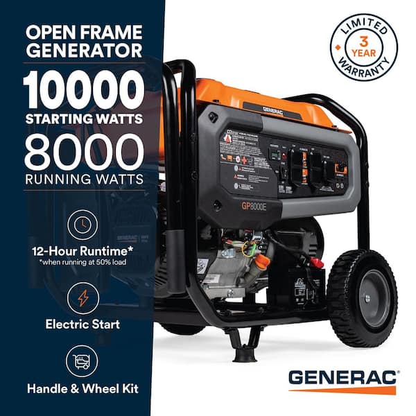 Generac 10,000/8,000-Watt Single Fuel Electric Switch Gasoline