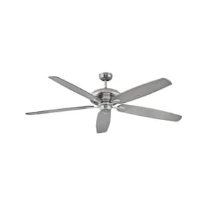 Grander 72 in. Indoor Brushed Nickel Ceiling Fan with Wall Switch