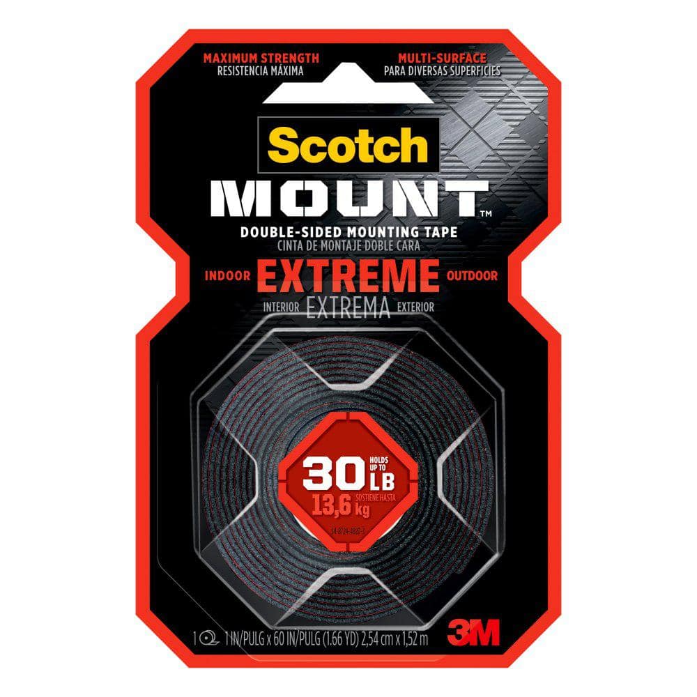 Scotch® Double Sided Tape, 136-NA, 1/2 in x 6.9 yd (12.7 mm x 6.3 m)