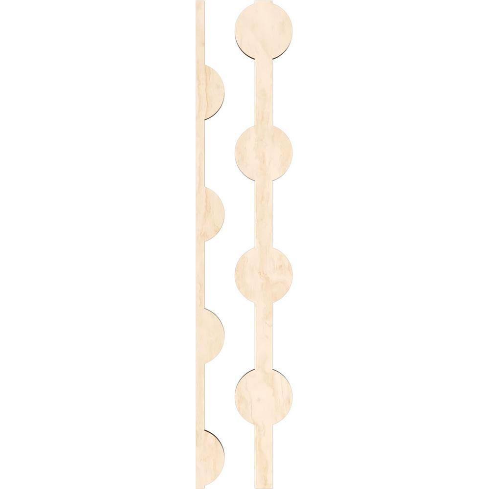Birch Adjustable Decorative Wood Slat Wall Panel Kit, 47"