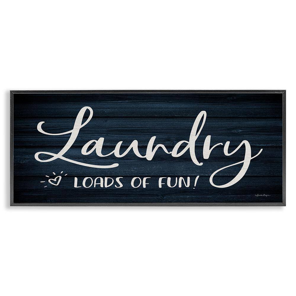 Loads of Fun Laundry by Susie Boyer 1-Piece Black Framed Typography Giclee Art Print 10 in. x 24 in. price history on PriceWatchPro