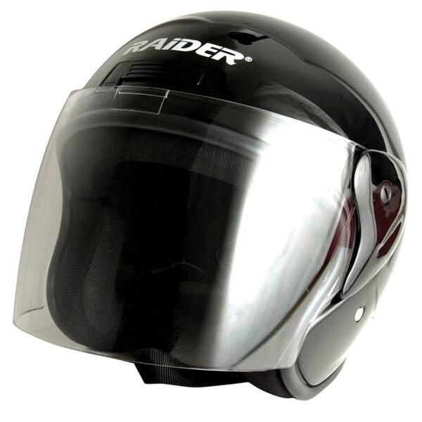 Raider Large Adult Black Flip Shield Helmet